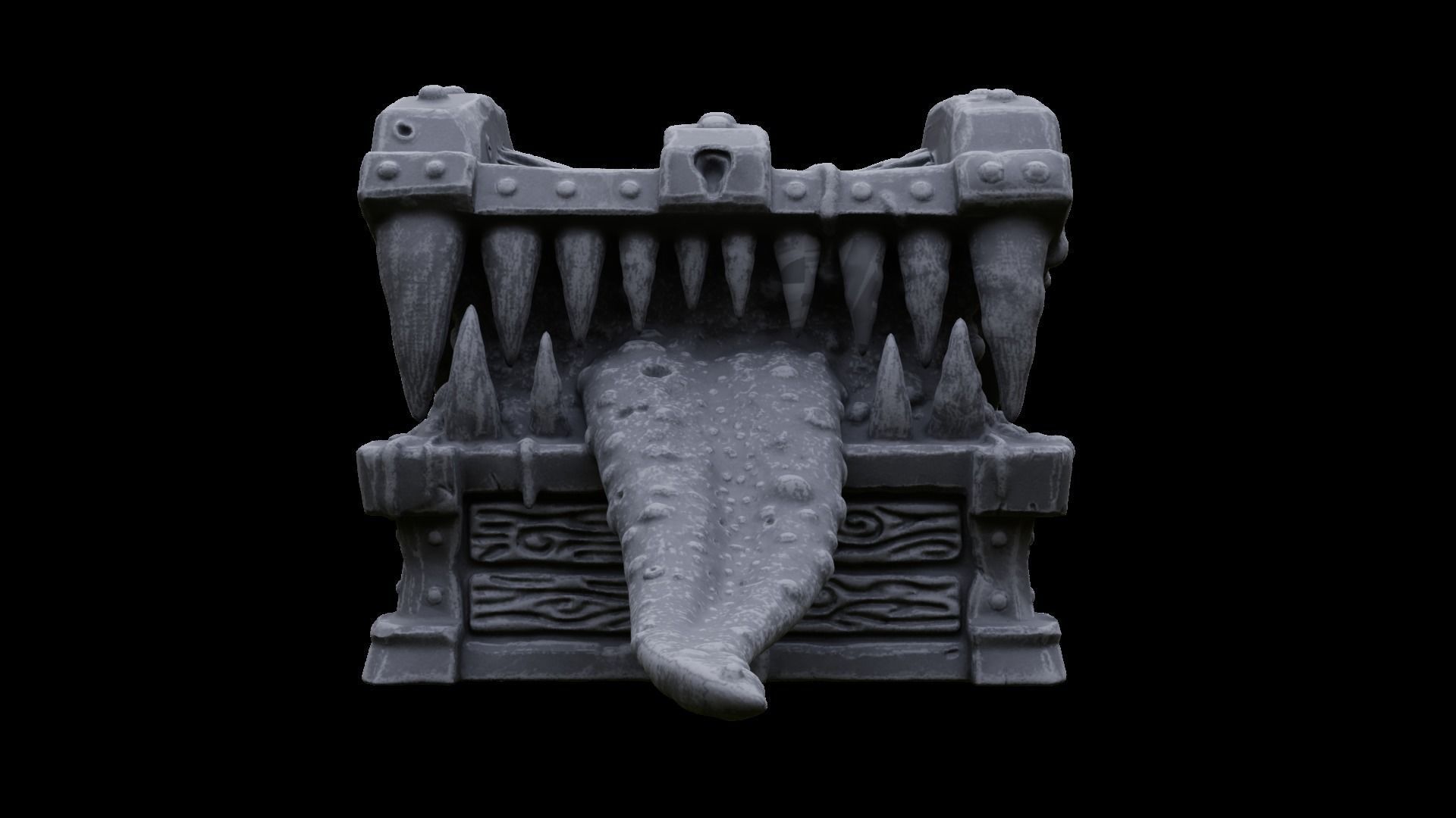 3D Printable  Mimic chest monster 3D print model_26