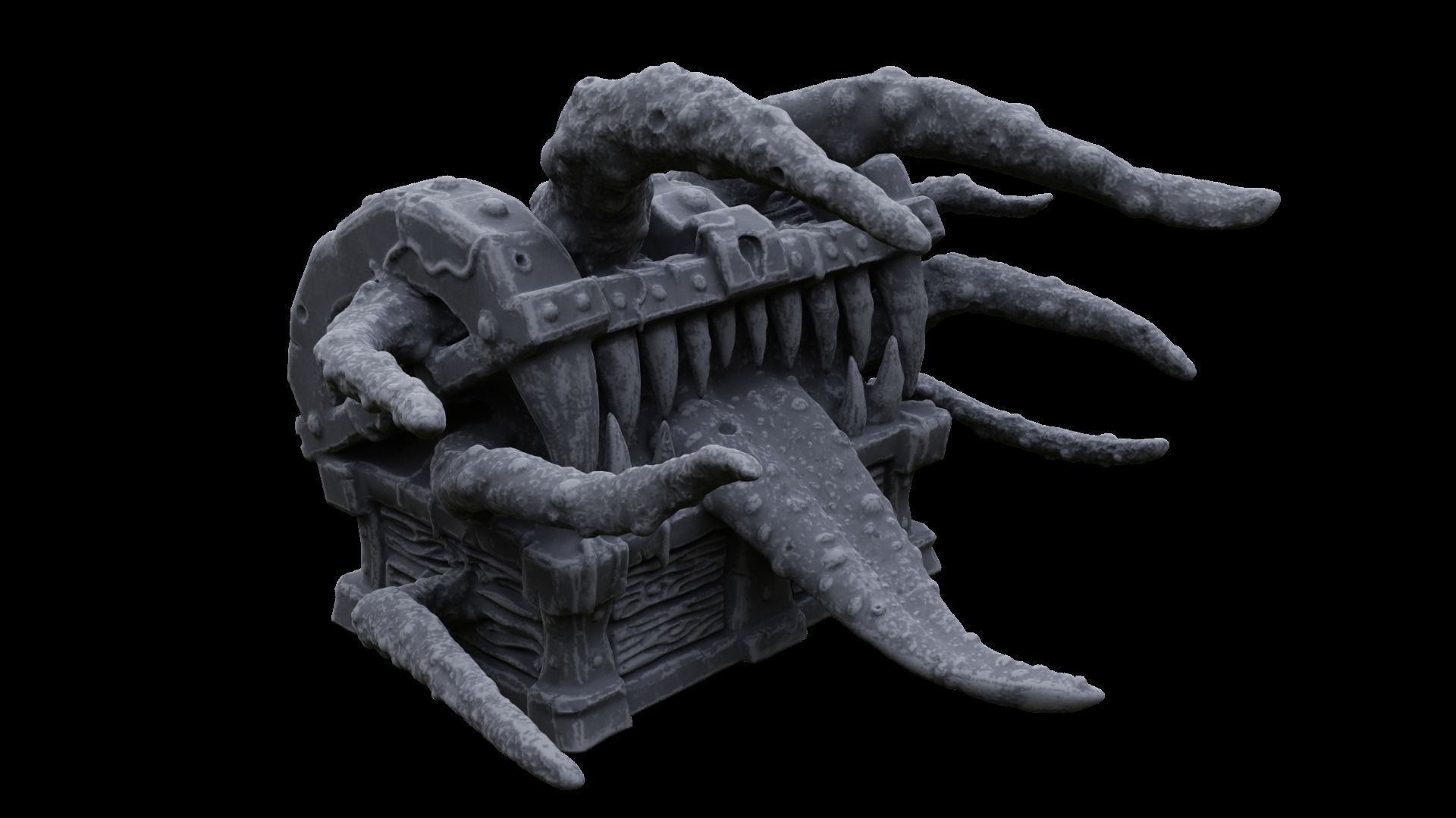 3D Printable  Mimic chest monster 3D print model_19