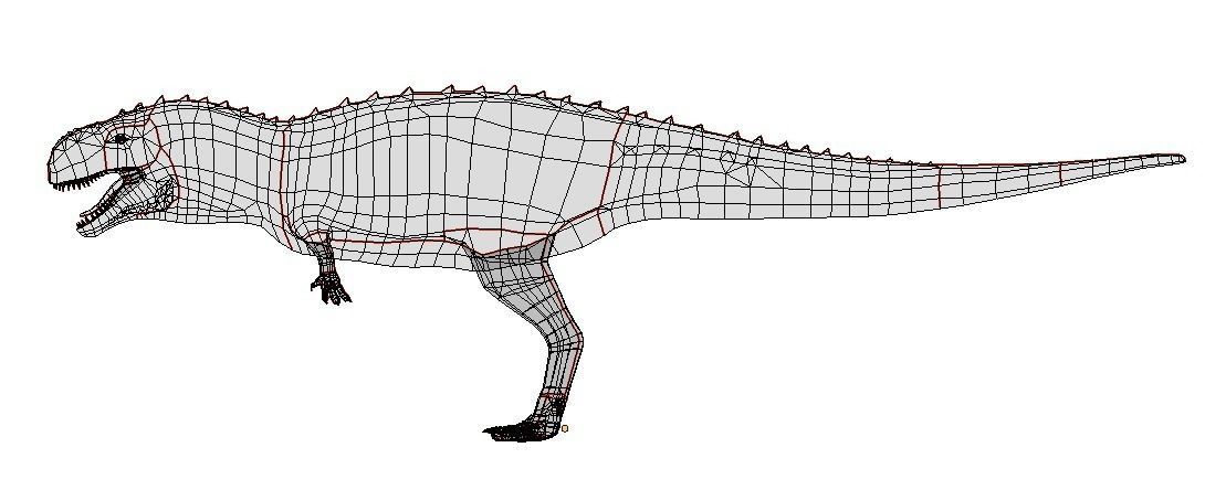 Kryptops t - rex Low-poly 3D model_13