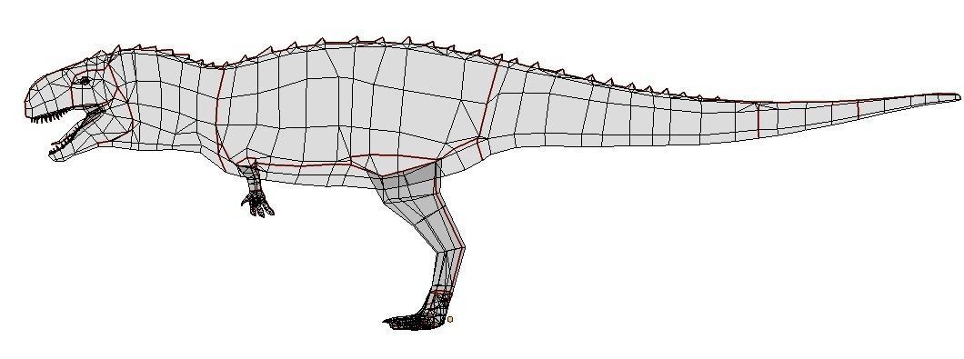 Kryptops t - rex Low-poly 3D model_14