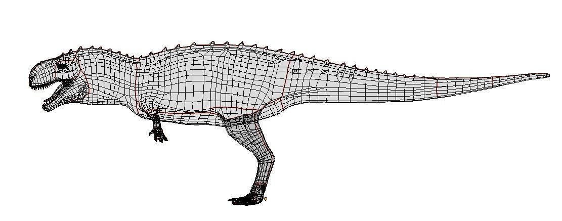 Kryptops t - rex Low-poly 3D model_12