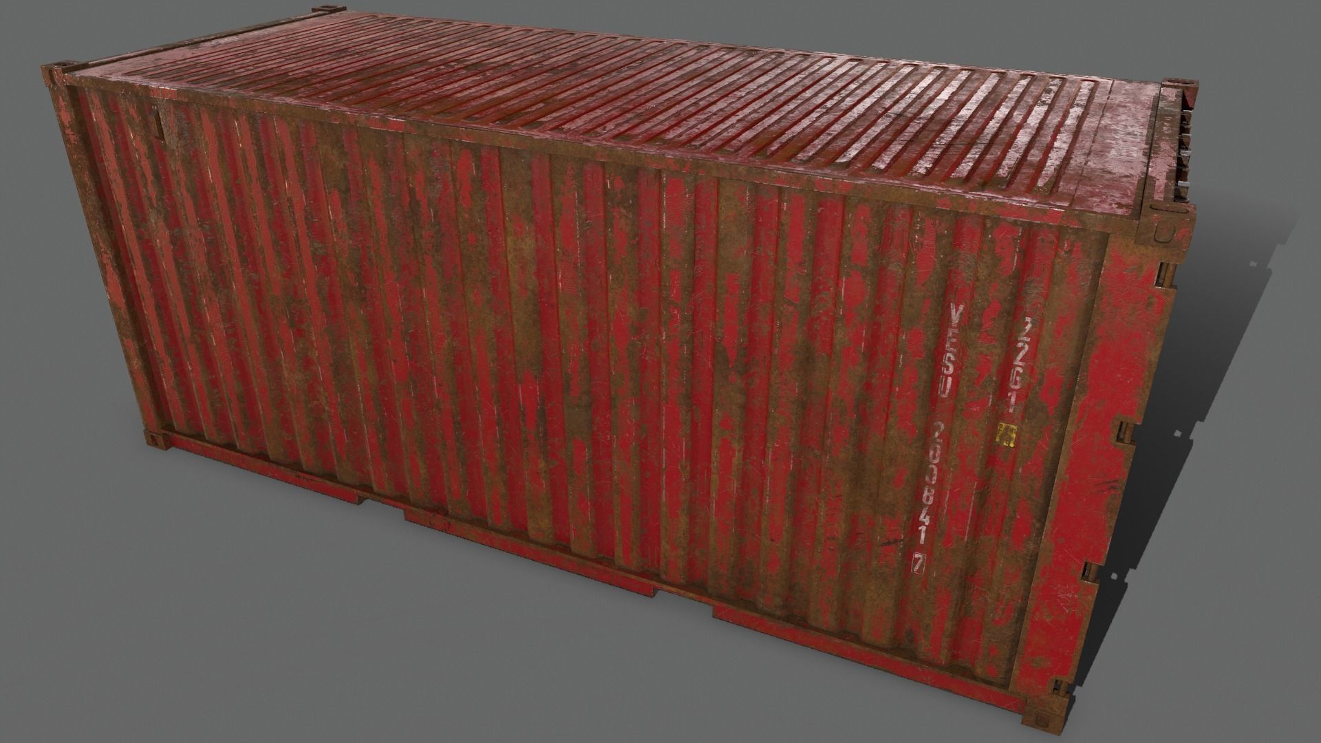 PBR 20 ft Shipping Cargo Container - Multi color Pack 3D Model Collection_82