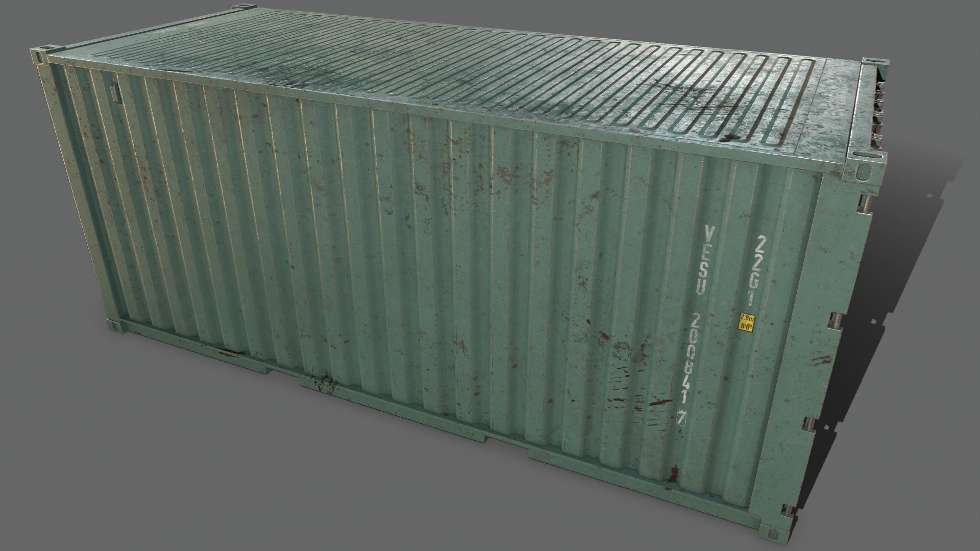 PBR 20 ft Shipping Cargo Container - Multi color Pack 3D Model Collection_87