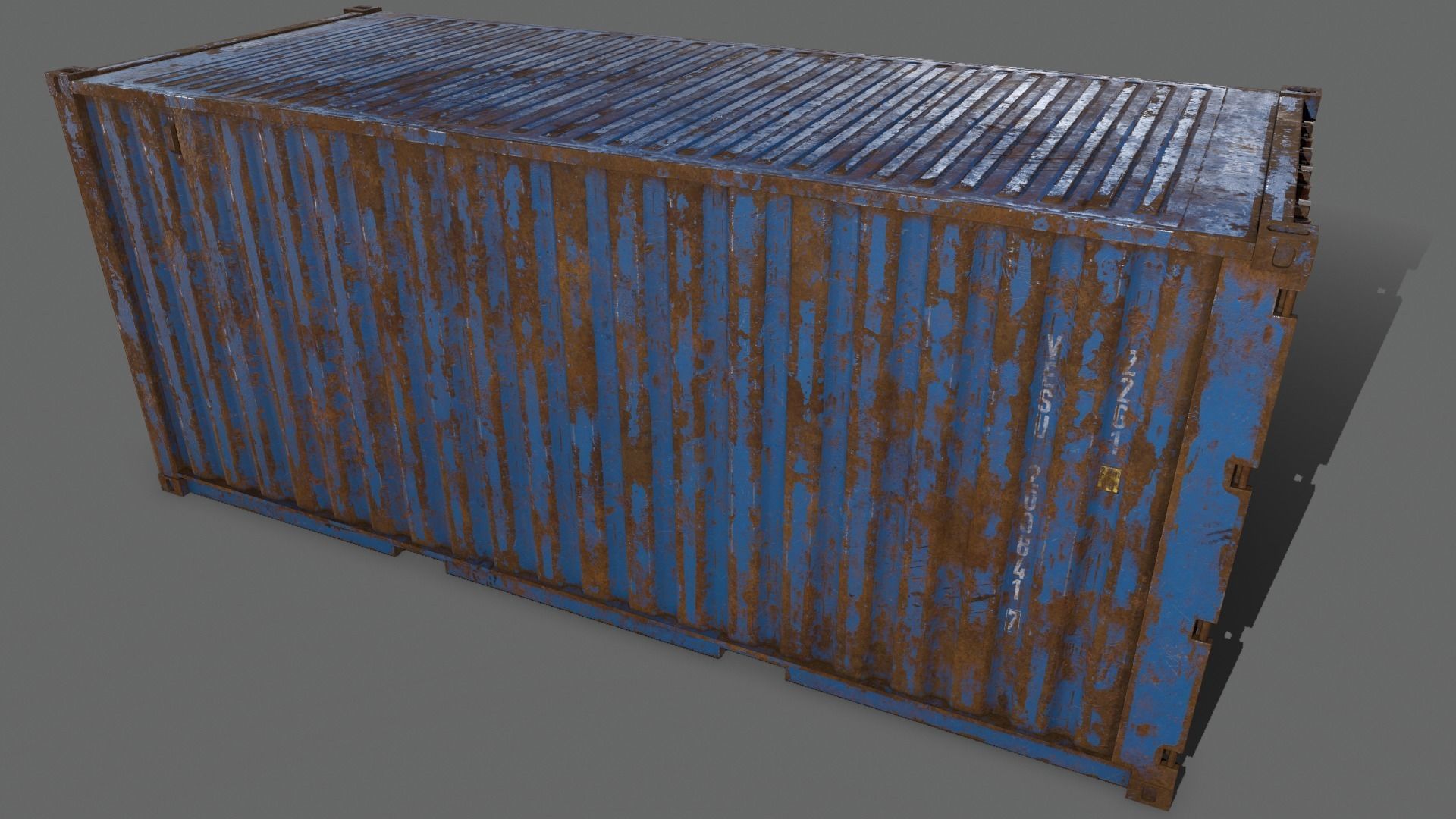PBR 20 ft Shipping Cargo Container - Multi color Pack 3D Model Collection_76