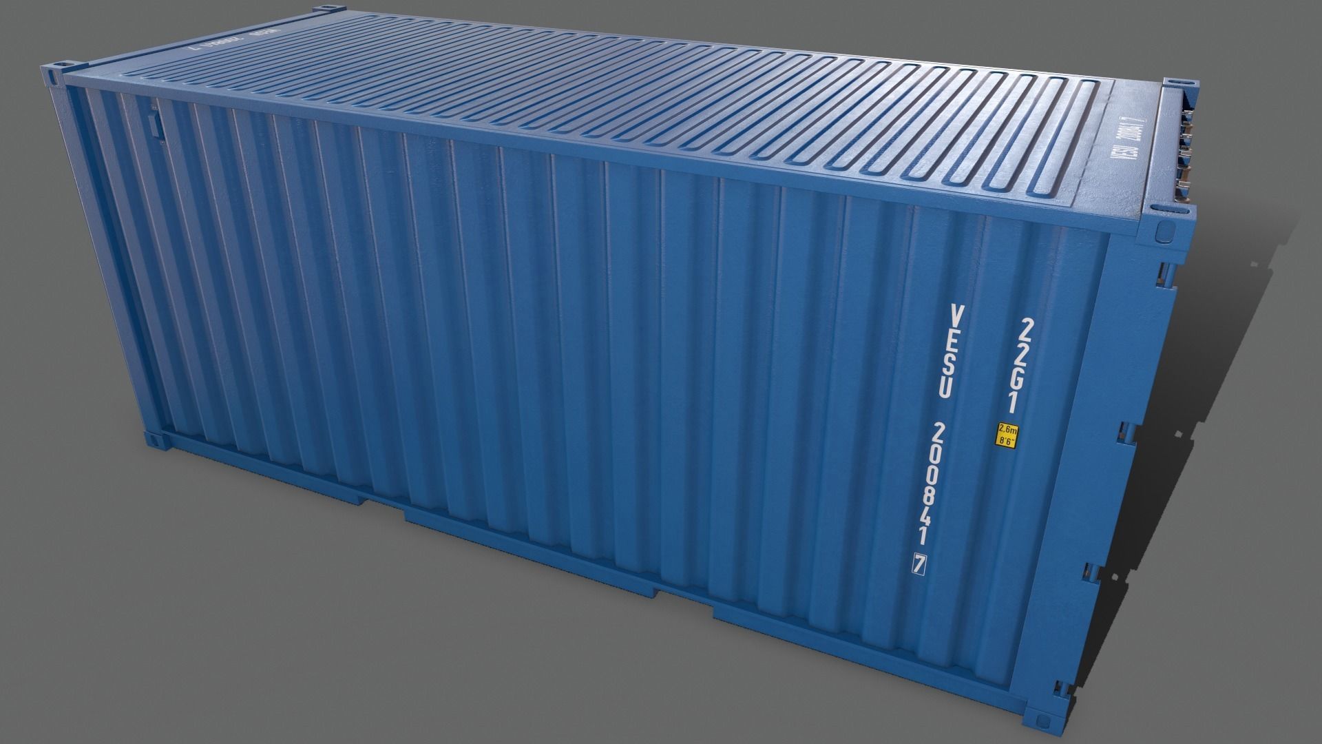 PBR 20 ft Shipping Cargo Container - Multi color Pack 3D Model Collection_74