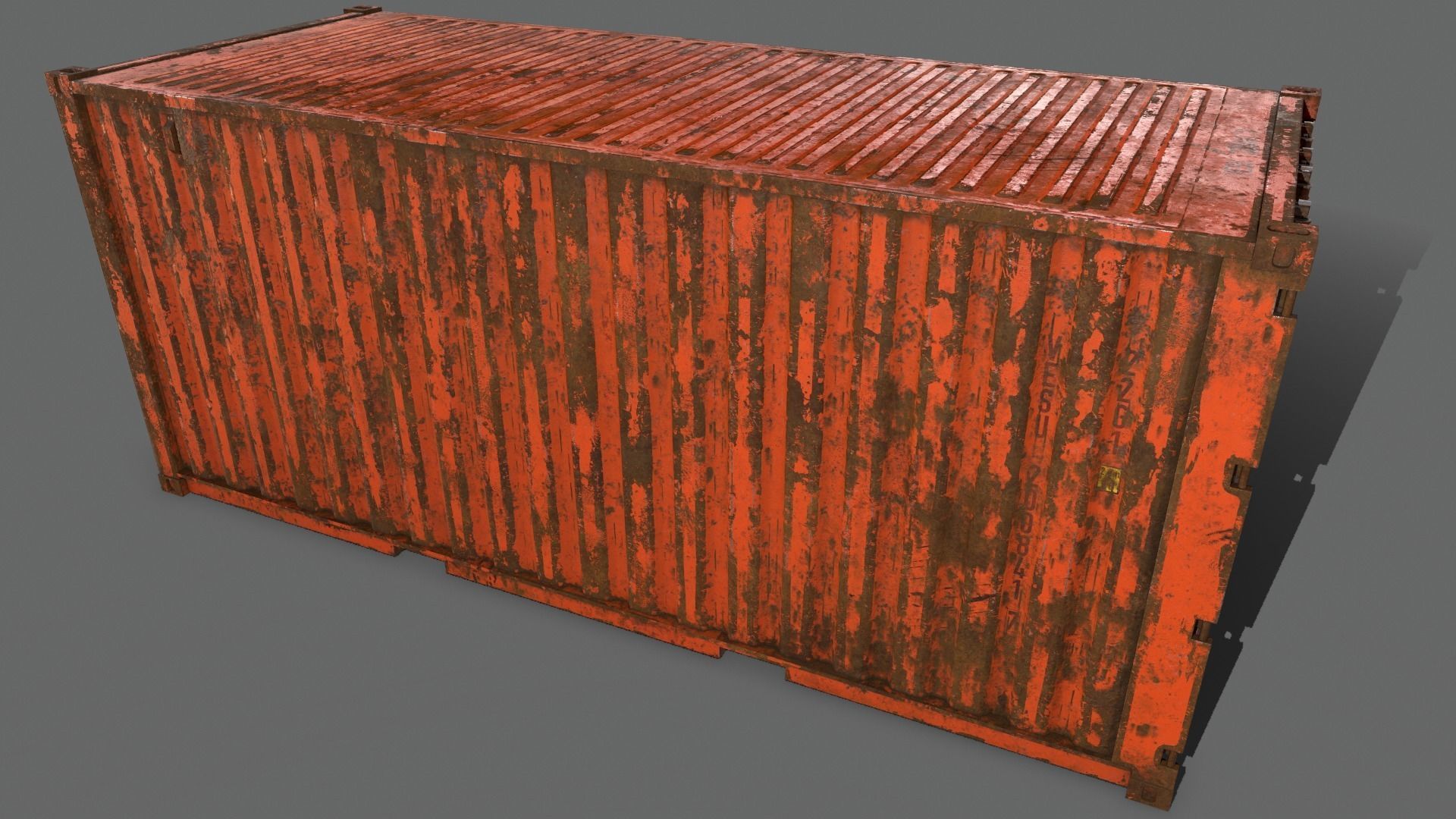 PBR 20 ft Shipping Cargo Container - Multi color Pack 3D Model Collection_97