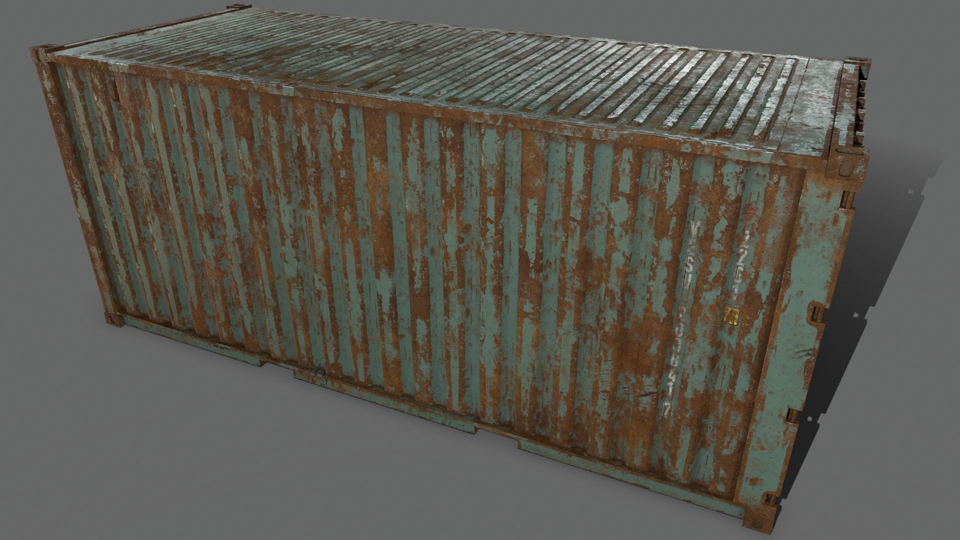 PBR 20 ft Shipping Cargo Container - Multi color Pack 3D Model Collection_88