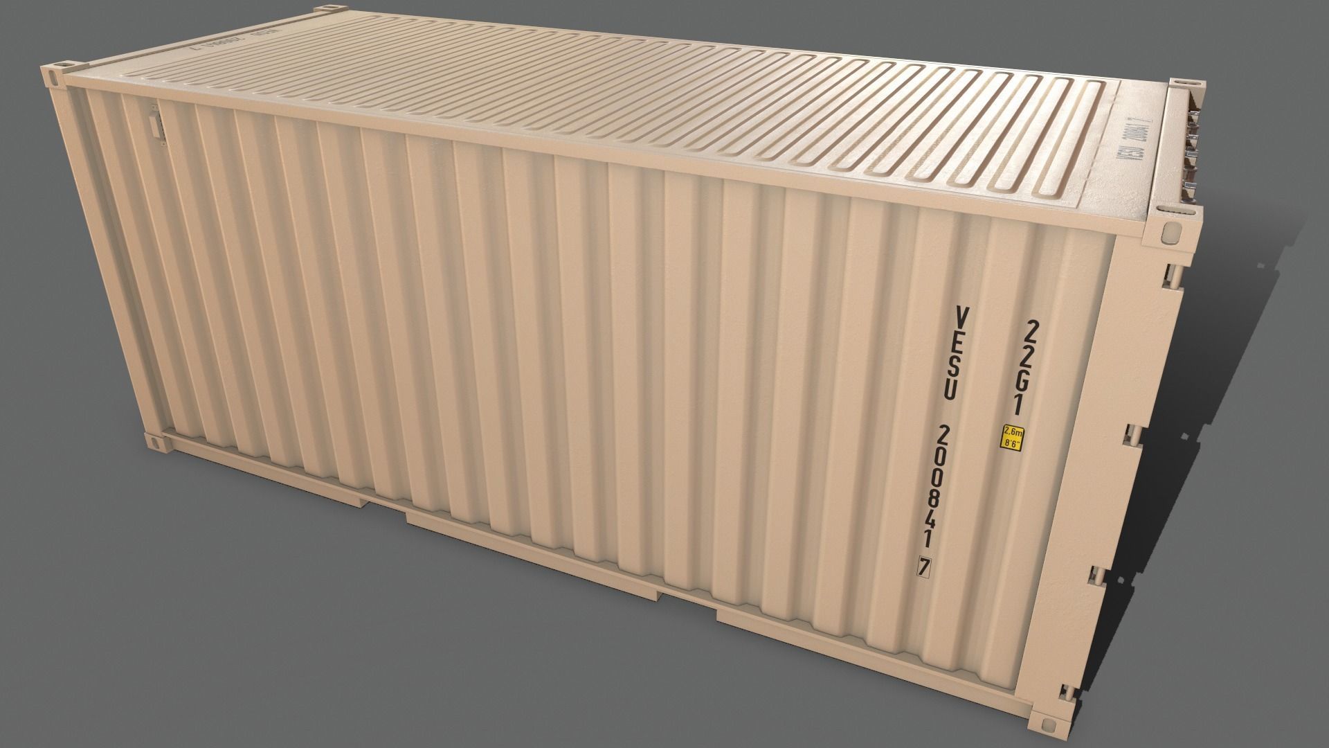 PBR 20 ft Shipping Cargo Container - Multi color Pack 3D Model Collection_92