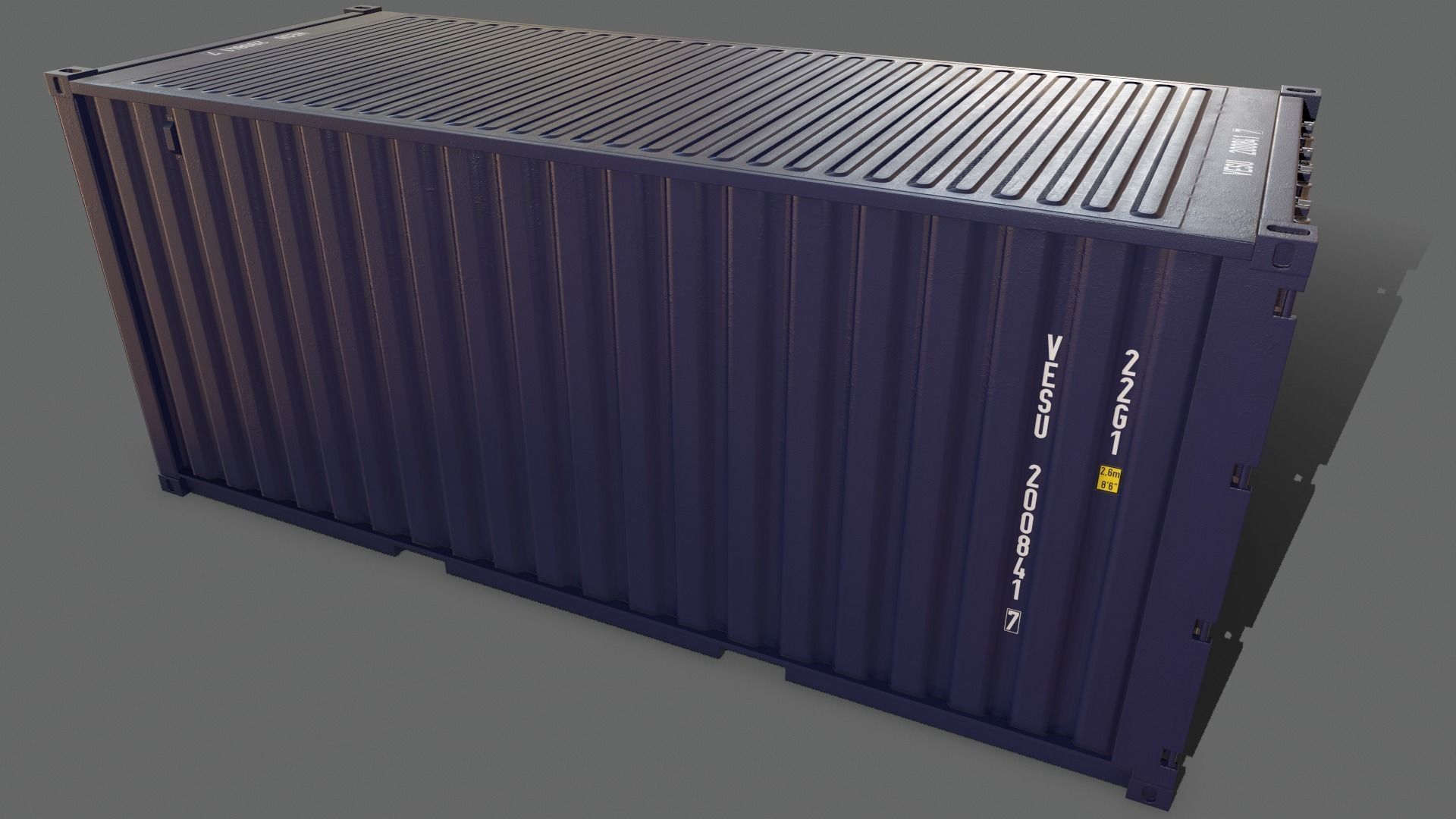 PBR 20 ft Shipping Cargo Container - Multi color Pack 3D Model Collection_77