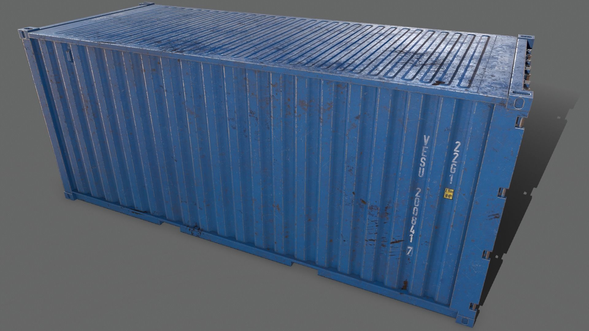 PBR 20 ft Shipping Cargo Container - Multi color Pack 3D Model Collection_75