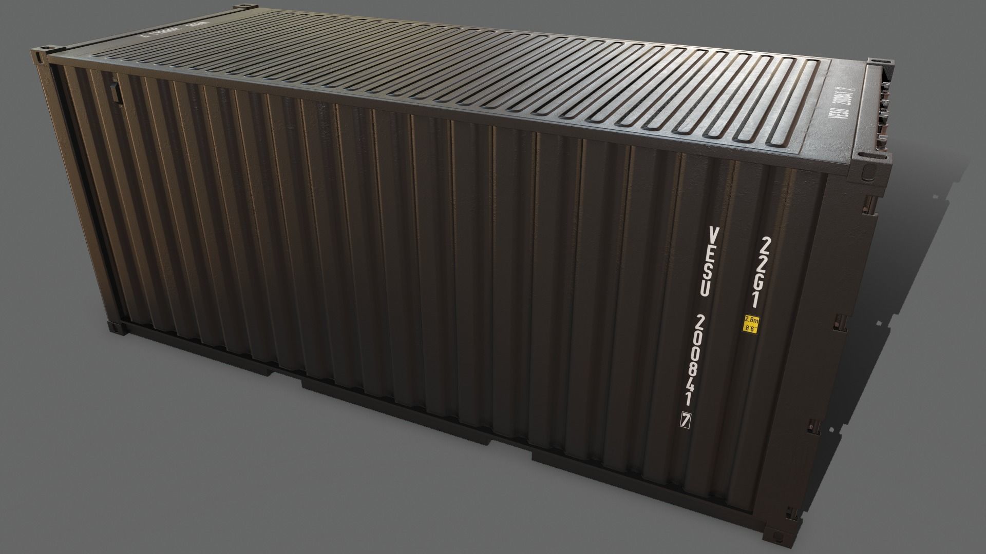 PBR 20 ft Shipping Cargo Container - Multi color Pack 3D Model Collection_98