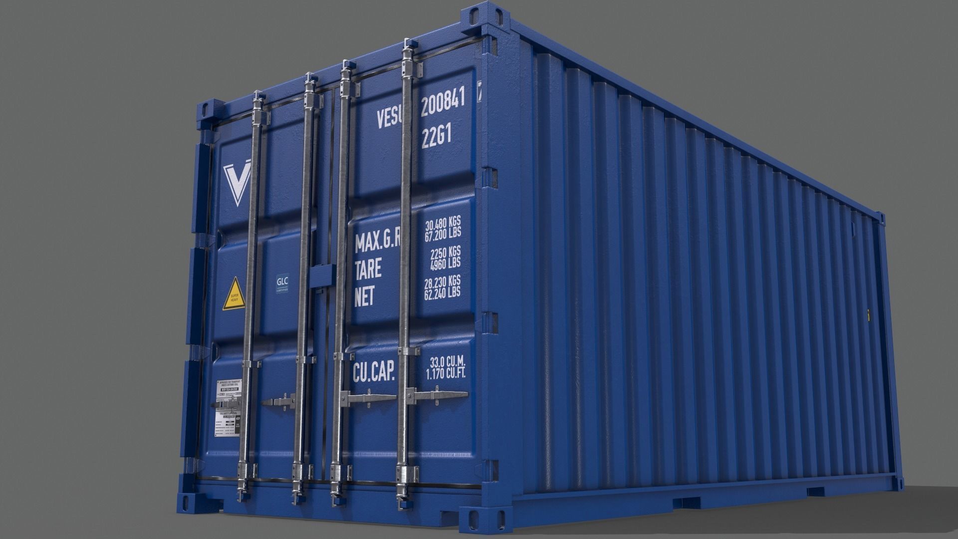 PBR 20 ft Shipping Cargo Container - Multi color Pack 3D Model Collection_101