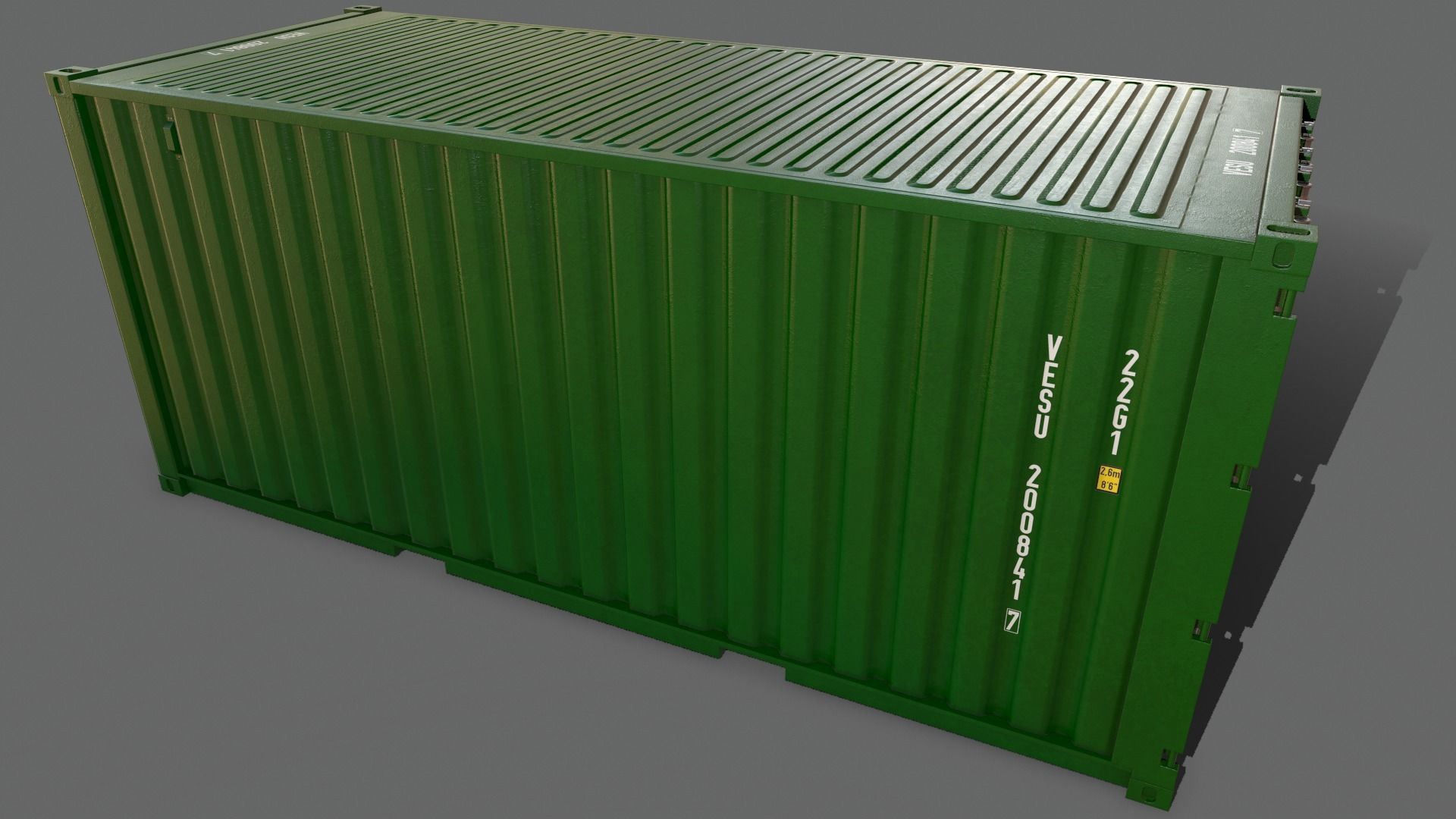 PBR 20 ft Shipping Cargo Container - Multi color Pack 3D Model Collection_83