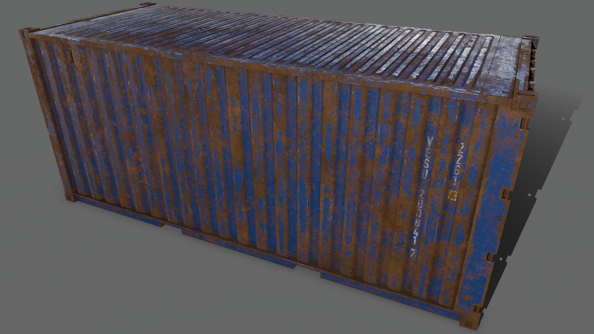 PBR 20 ft Shipping Cargo Container - Multi color Pack 3D Model Collection_73