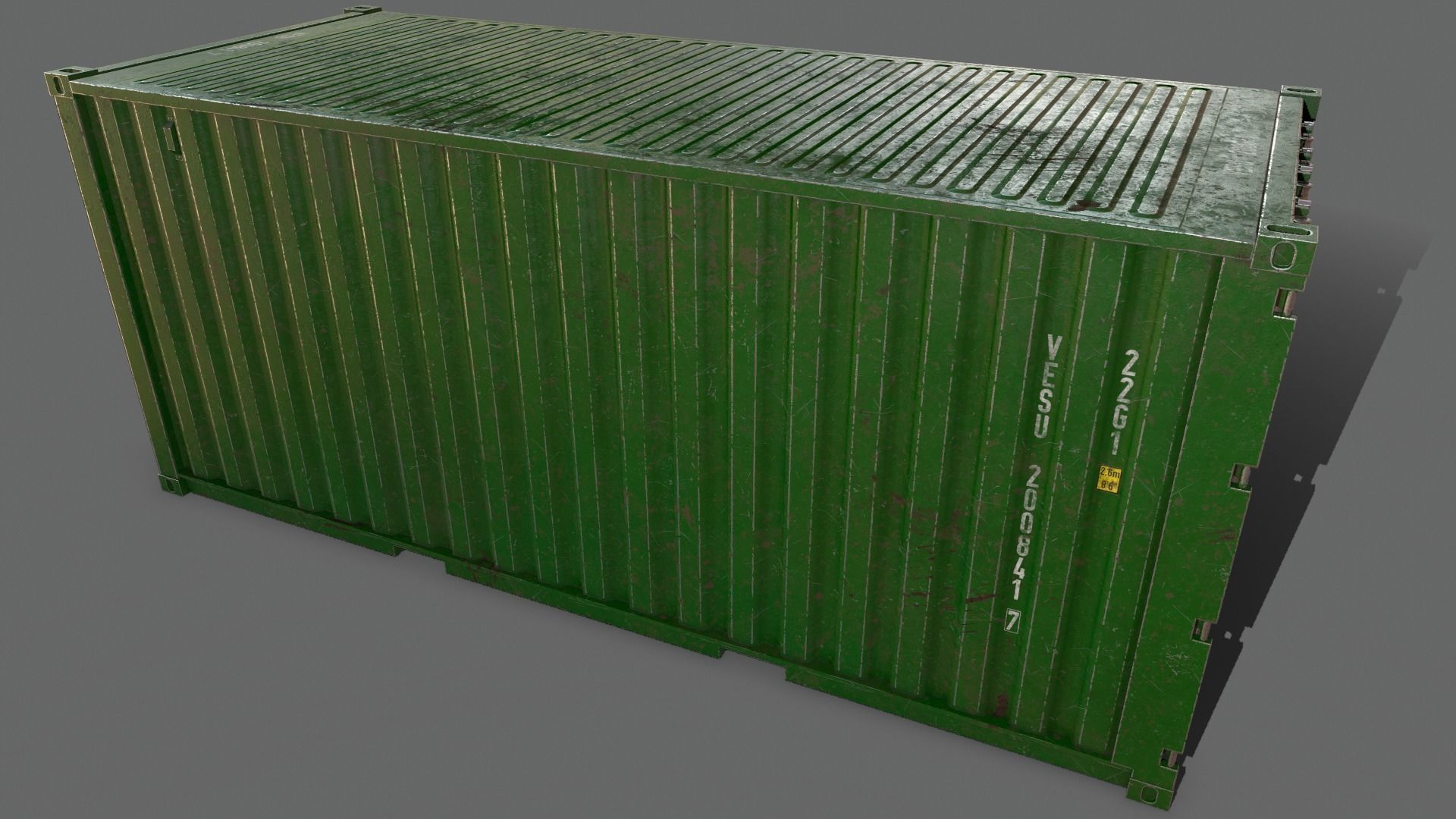 PBR 20 ft Shipping Cargo Container - Multi color Pack 3D Model Collection_84