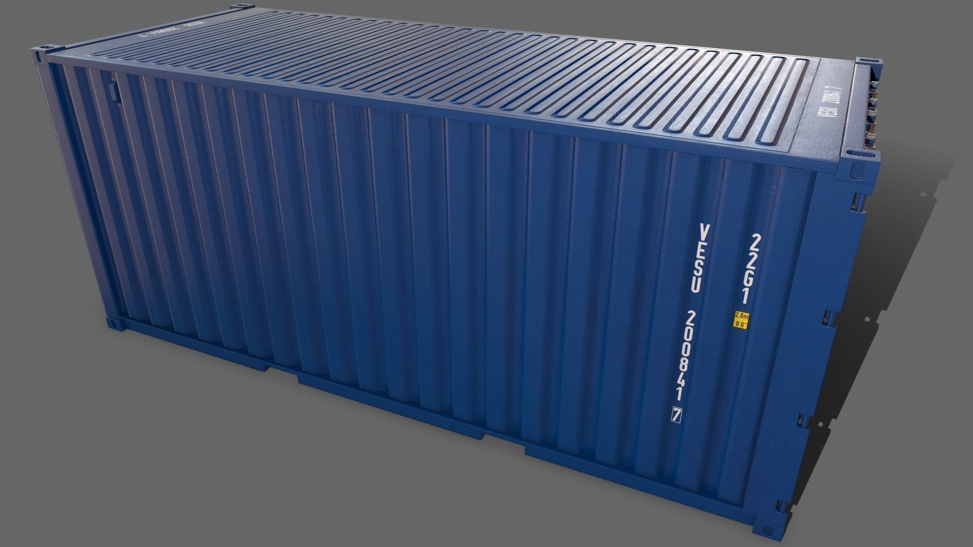 PBR 20 ft Shipping Cargo Container - Multi color Pack 3D Model Collection_71