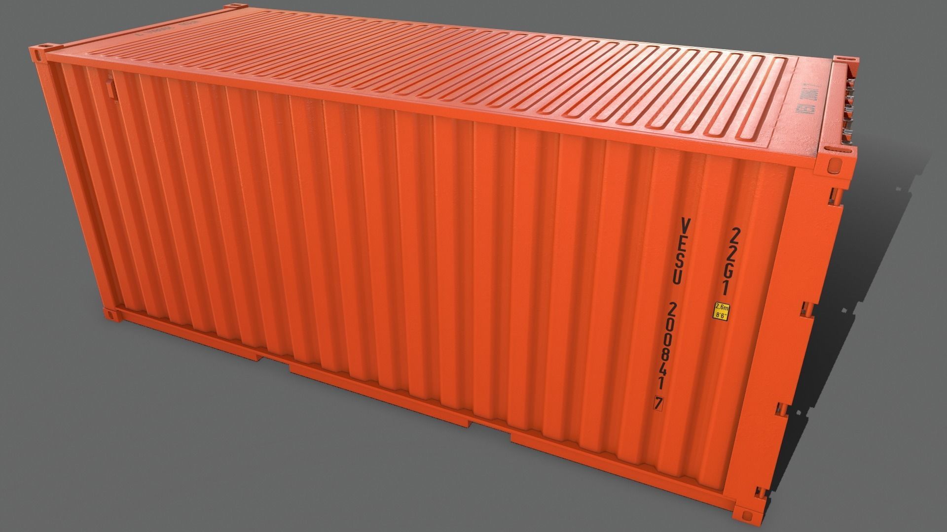 PBR 20 ft Shipping Cargo Container - Multi color Pack 3D Model Collection_95