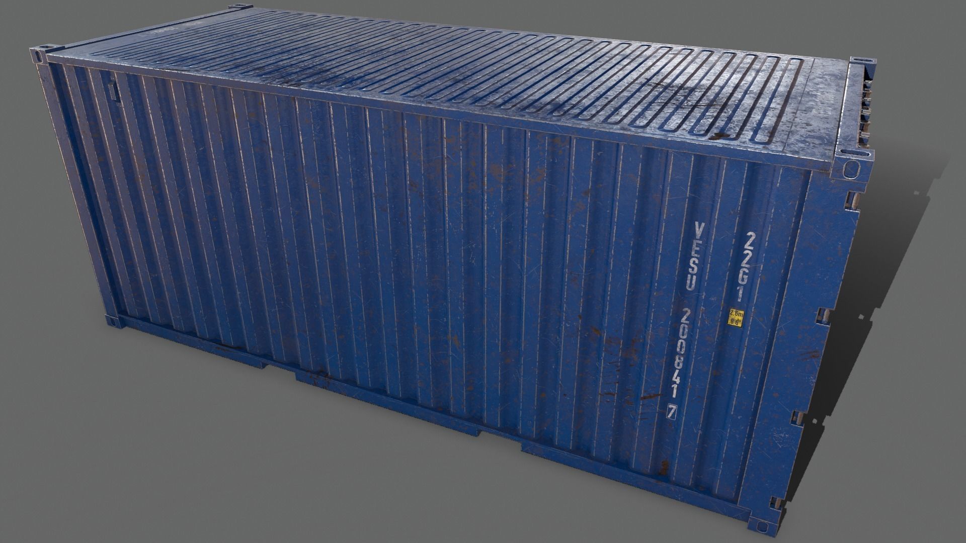 PBR 20 ft Shipping Cargo Container - Multi color Pack 3D Model Collection_72
