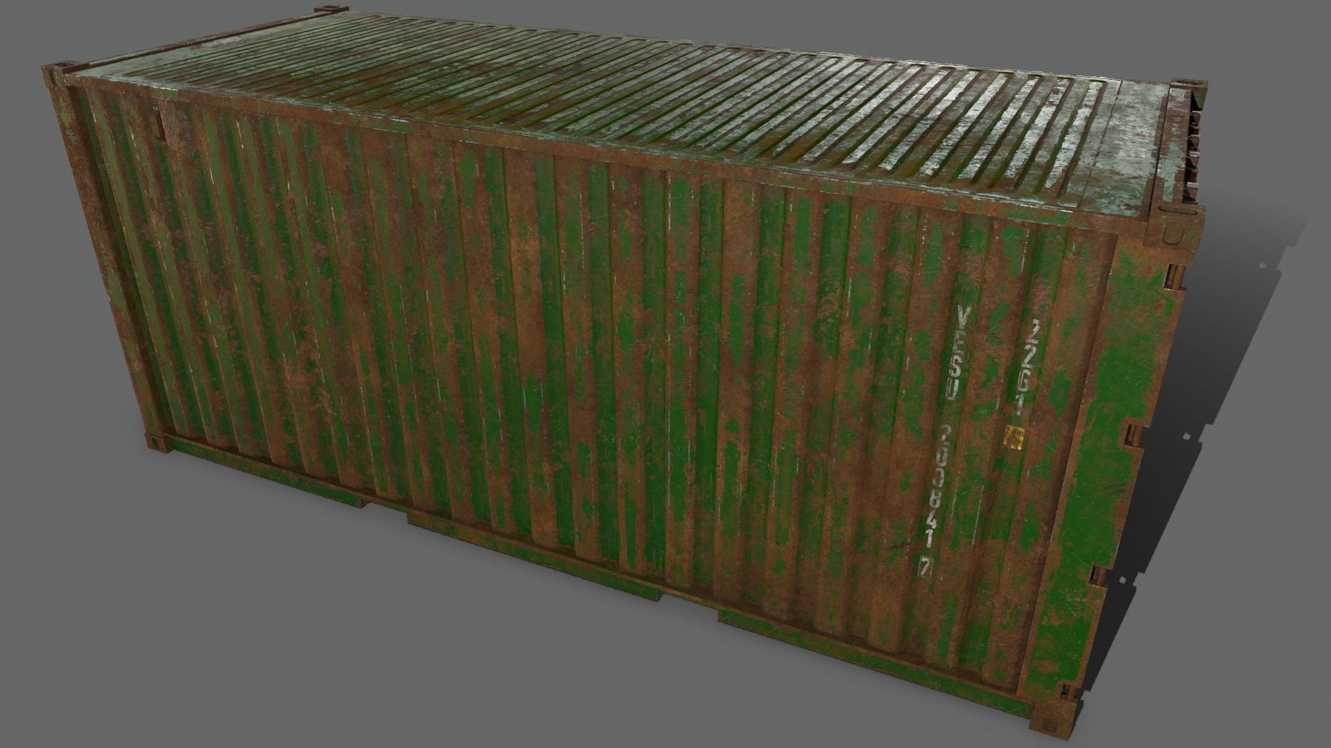PBR 20 ft Shipping Cargo Container - Multi color Pack 3D Model Collection_85