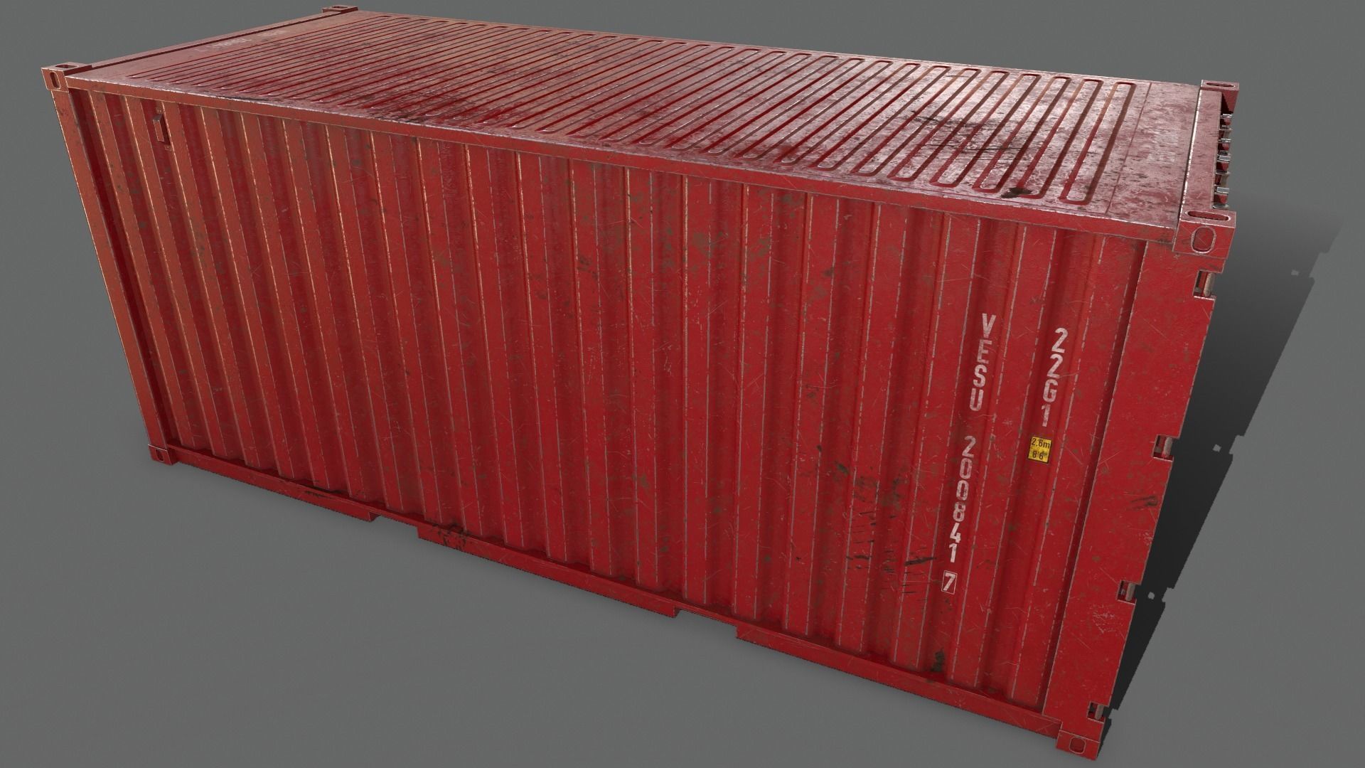 PBR 20 ft Shipping Cargo Container - Multi color Pack 3D Model Collection_81