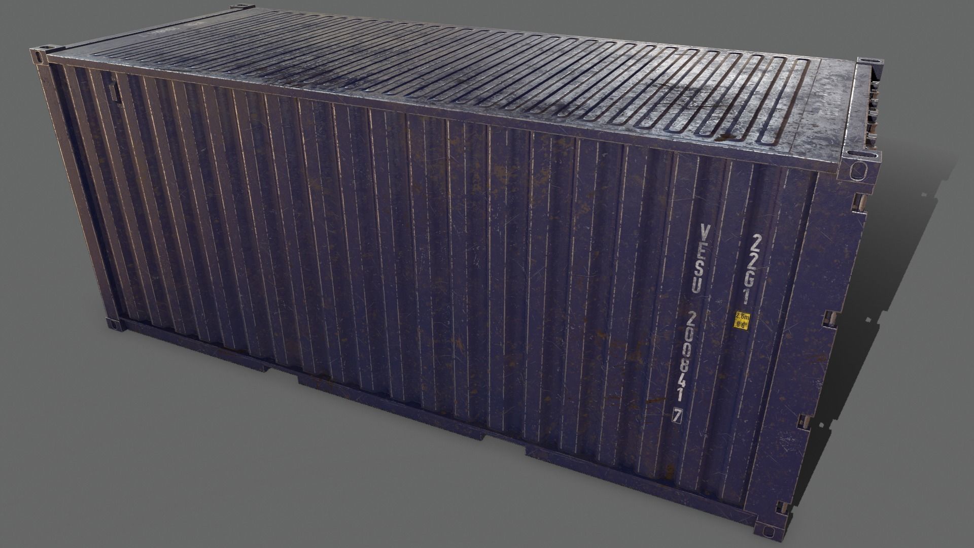 PBR 20 ft Shipping Cargo Container - Multi color Pack 3D Model Collection_78