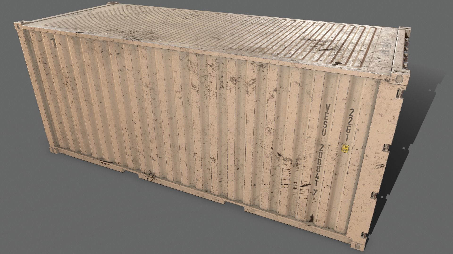 PBR 20 ft Shipping Cargo Container - Multi color Pack 3D Model Collection_93