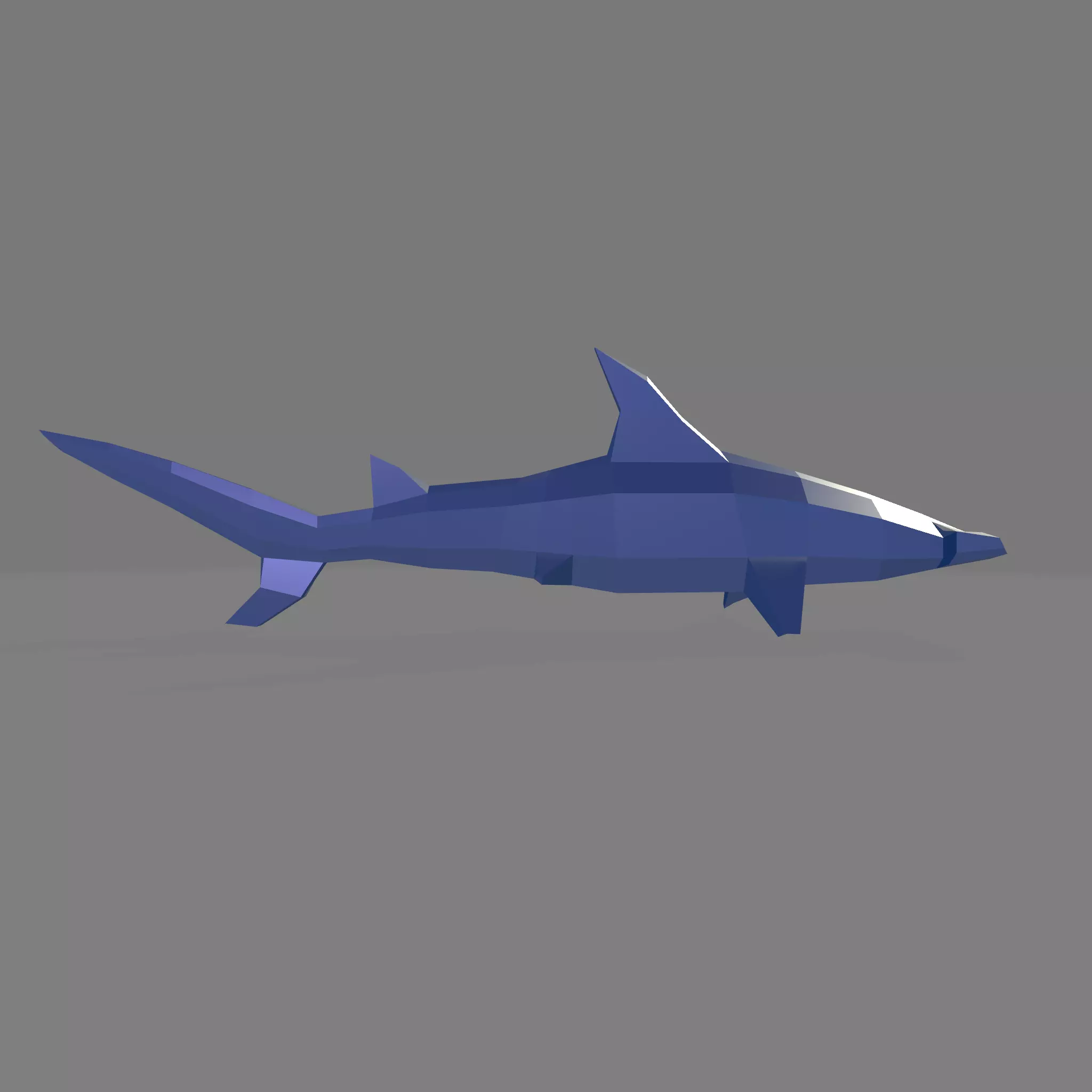 Hammerhead Shark Low-poly 3D model