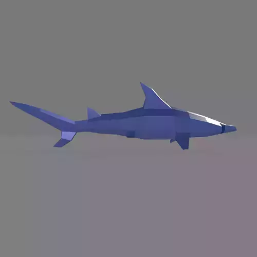 Hammerhead Shark Low-poly 3D model