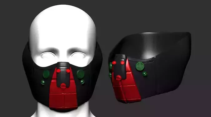 gas mask helmet scifi high poly sculpt 3D model ver 6 3D model