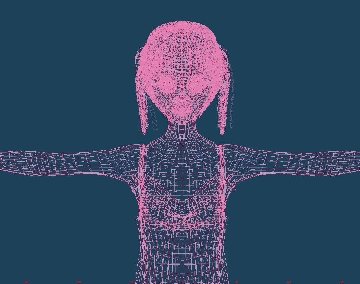 Unity Humanoid Model Anime009 Free 3D model_2