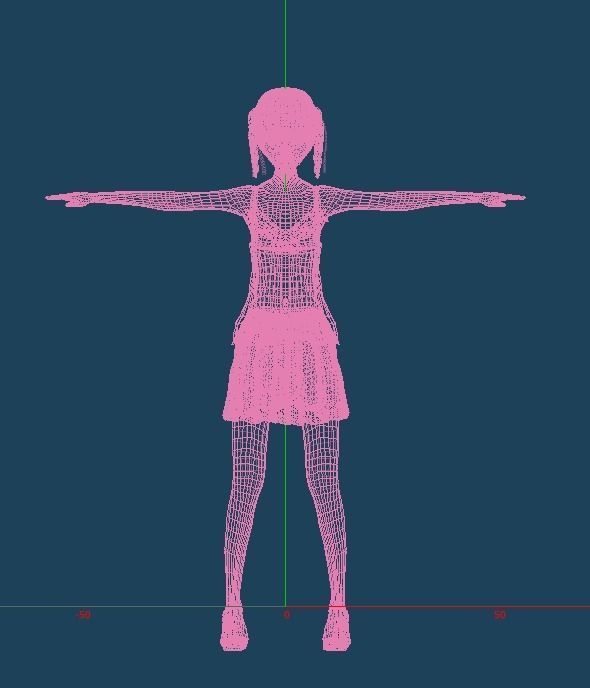 Unity Humanoid Model Anime009 Free 3D model_3