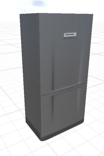 Refrigerator low poly Low-poly 3D model