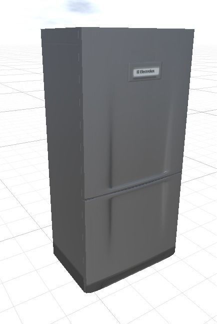Refrigerator low poly Low-poly 3D model_0