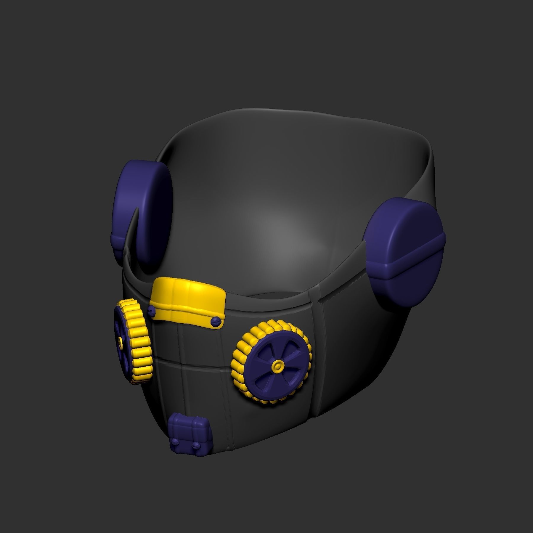gas mask helmet scifi high poly sculpt ver1 3d printable 3D model ...