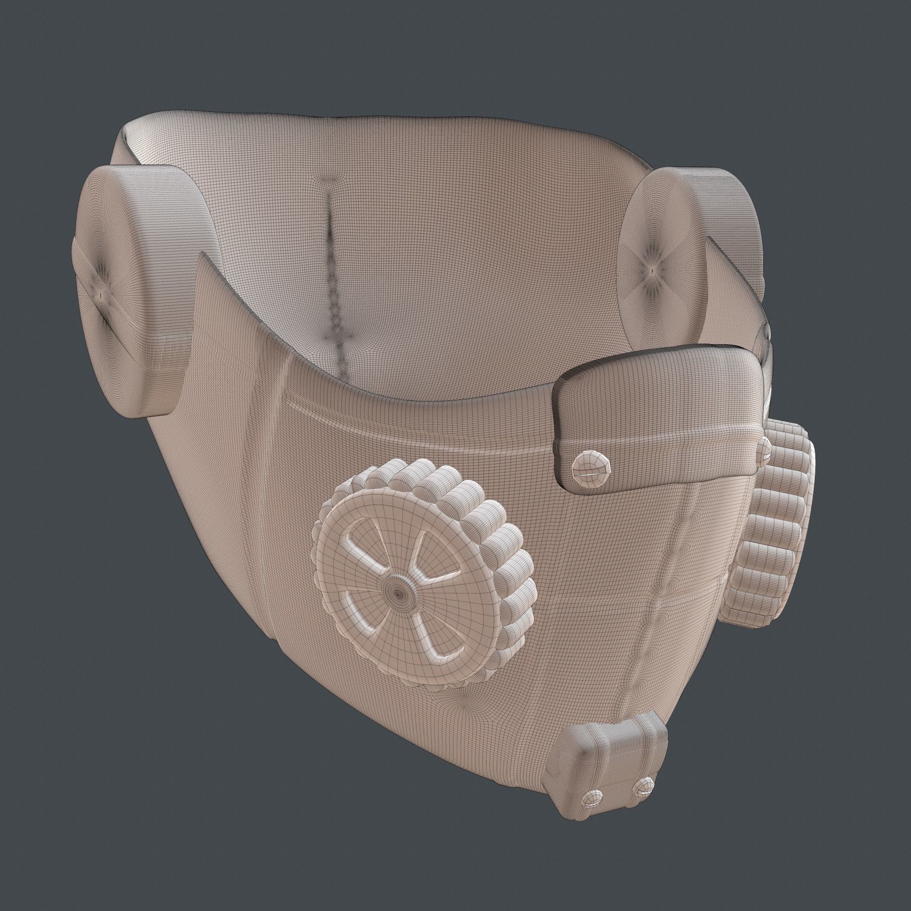 gas mask helmet scifi high poly sculpt ver1 3d printable 3D model ...