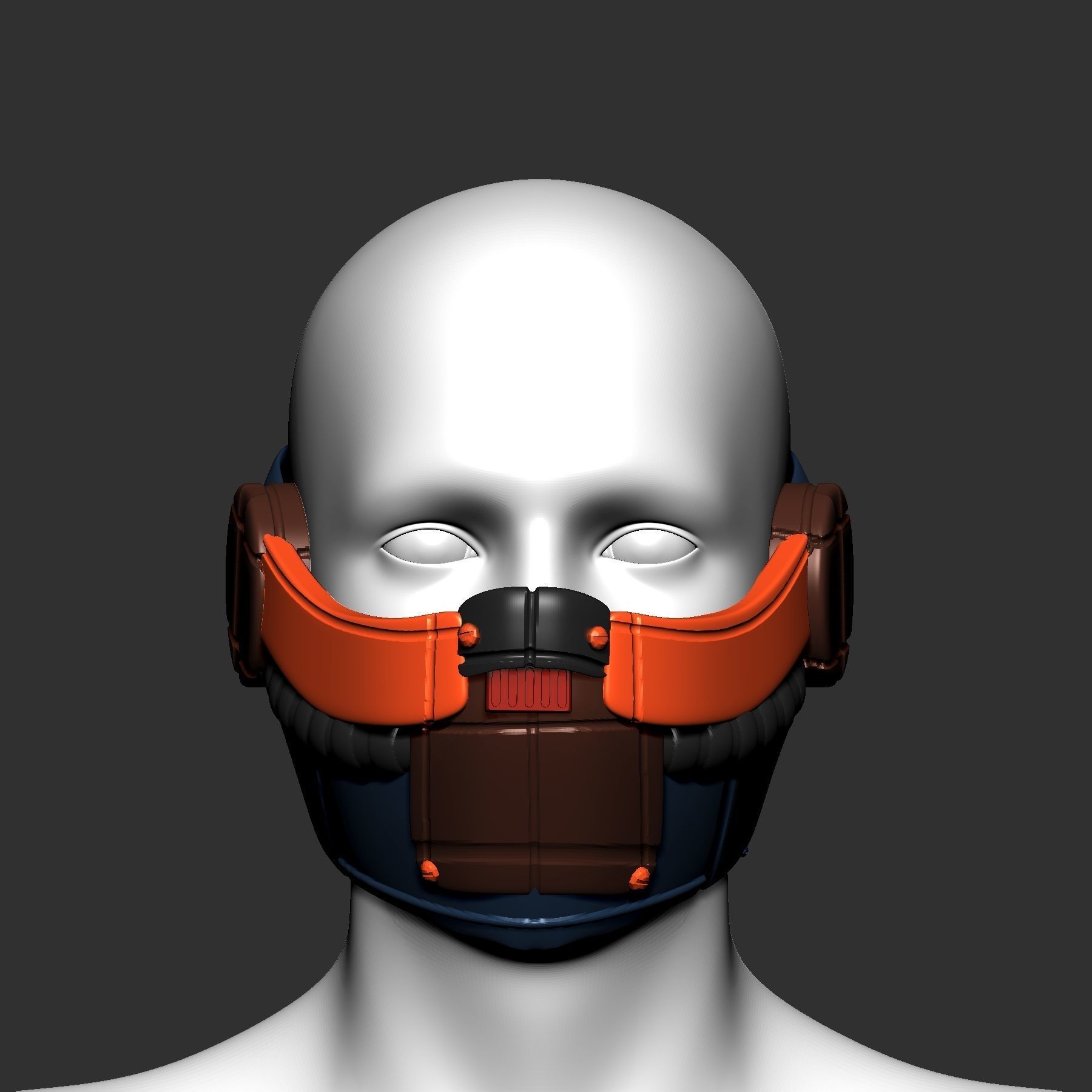 gas mask helmet scifi high poly sculpt ver4 3d printable 3D model ...