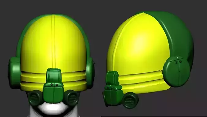 helmet scifi high poly sculpt  ver 9 3d printable 