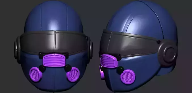 mask helmet scifi high poly sculpt  ver 2 3d printable 