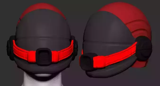  helmet scifi high poly ver 7 sculpt 3d printable 