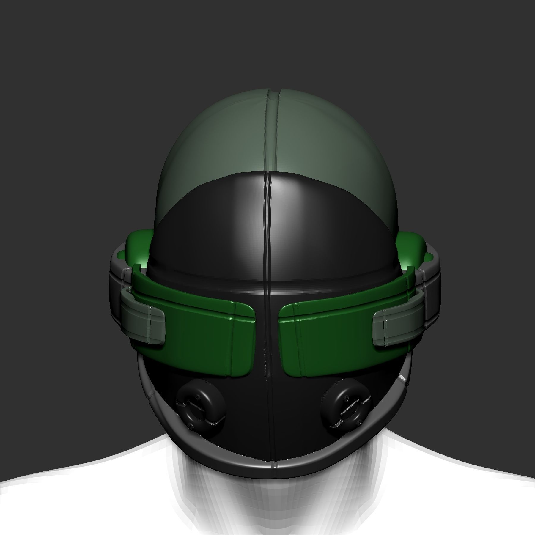 helmet scifi high poly sculpt ver 2 3d printable 3D model_1