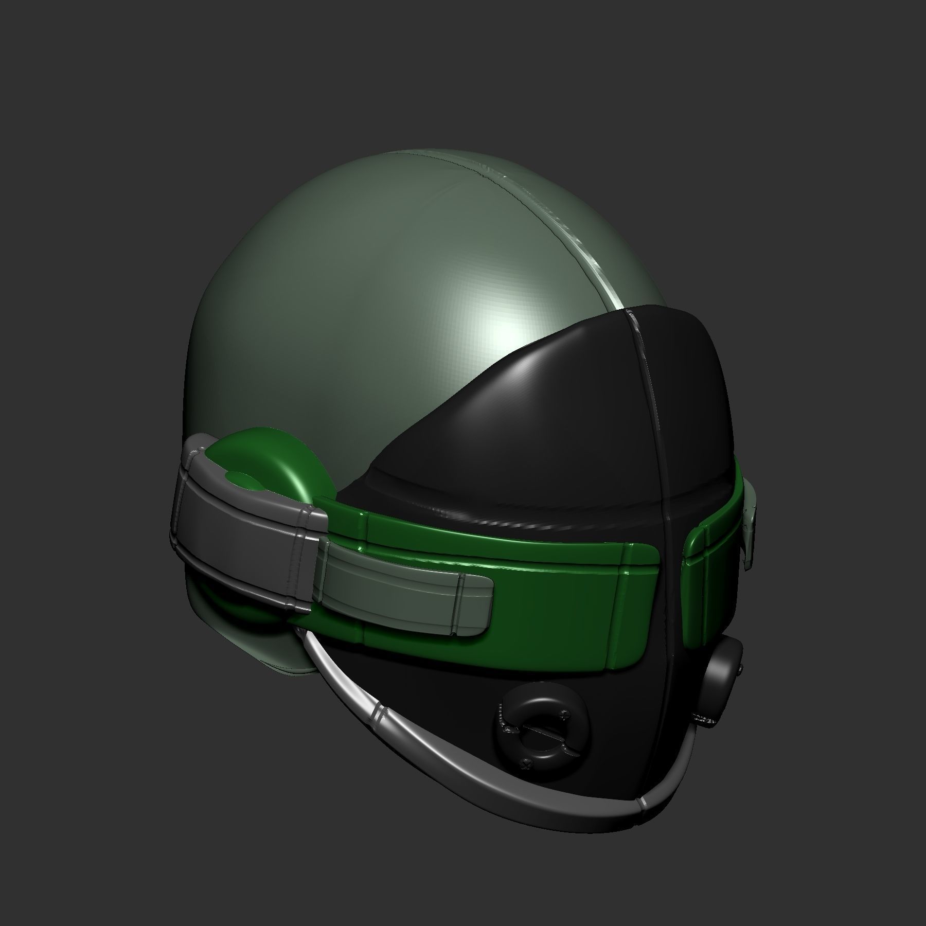 helmet scifi high poly sculpt ver 2 3d printable 3D model_4