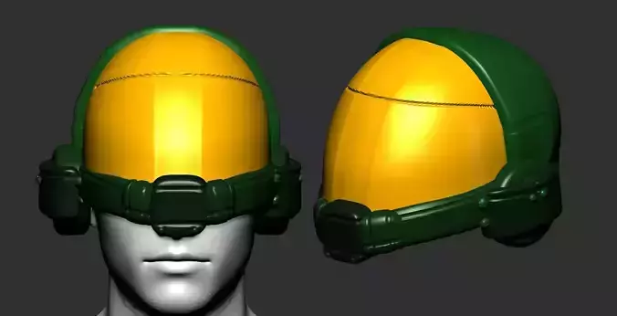 helmet high ver 3 poly sculpt 3d printable