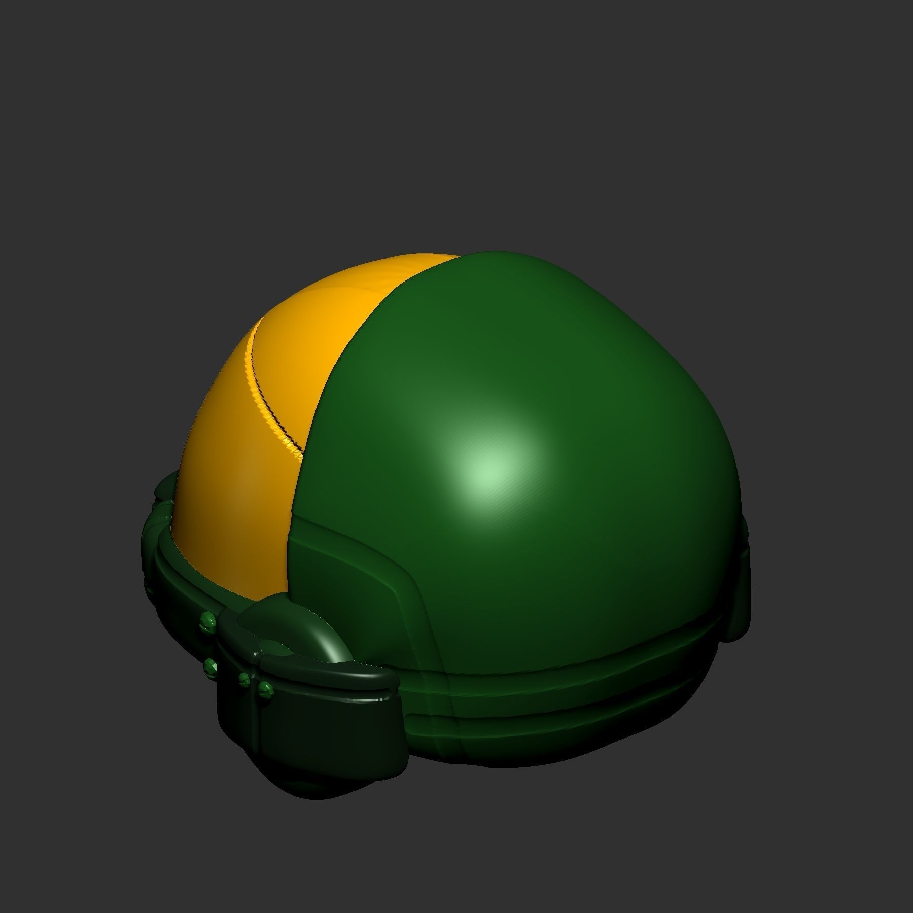 helmet high ver 3 poly sculpt 3d printable 3D model_5