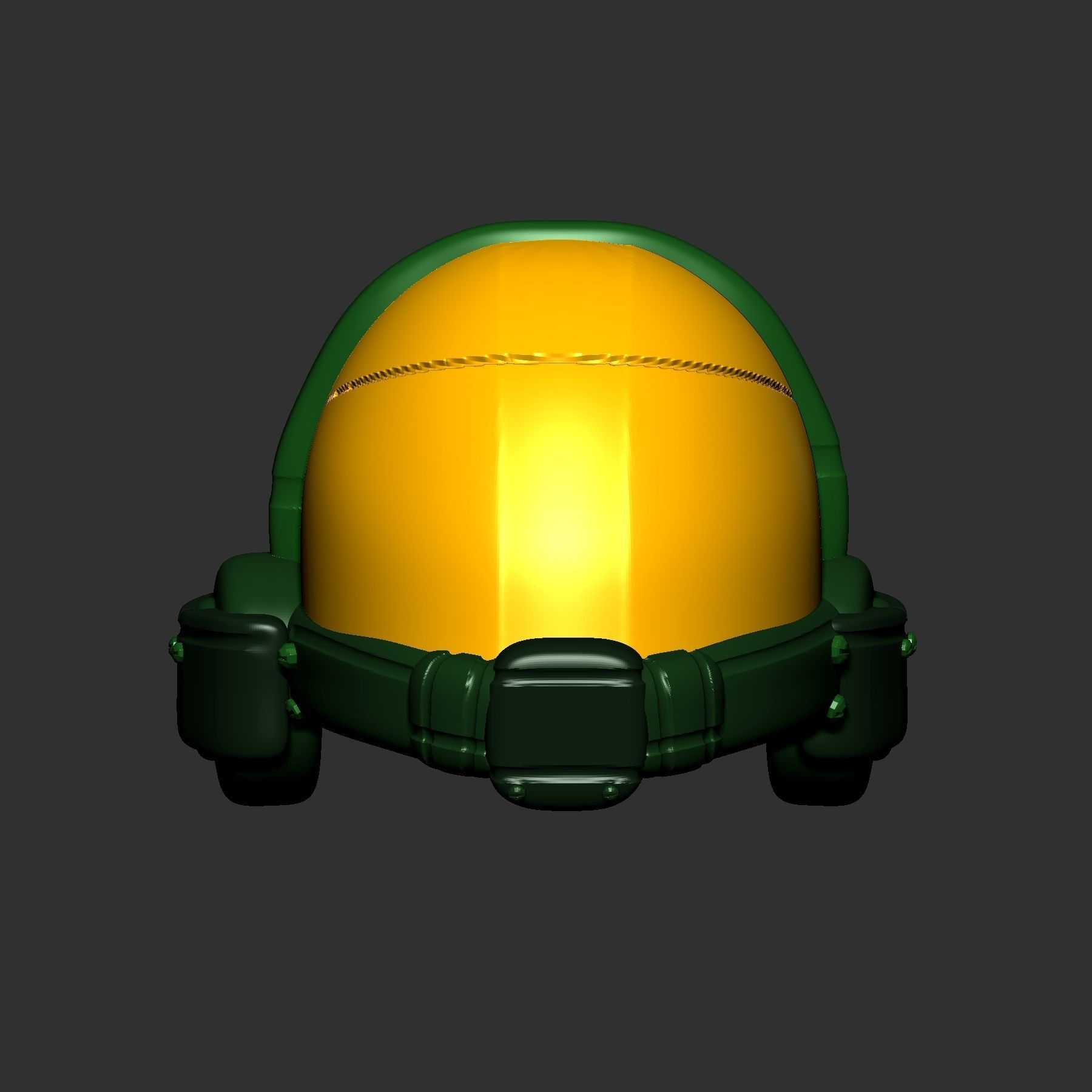 helmet high ver 3 poly sculpt 3d printable 3D model_2