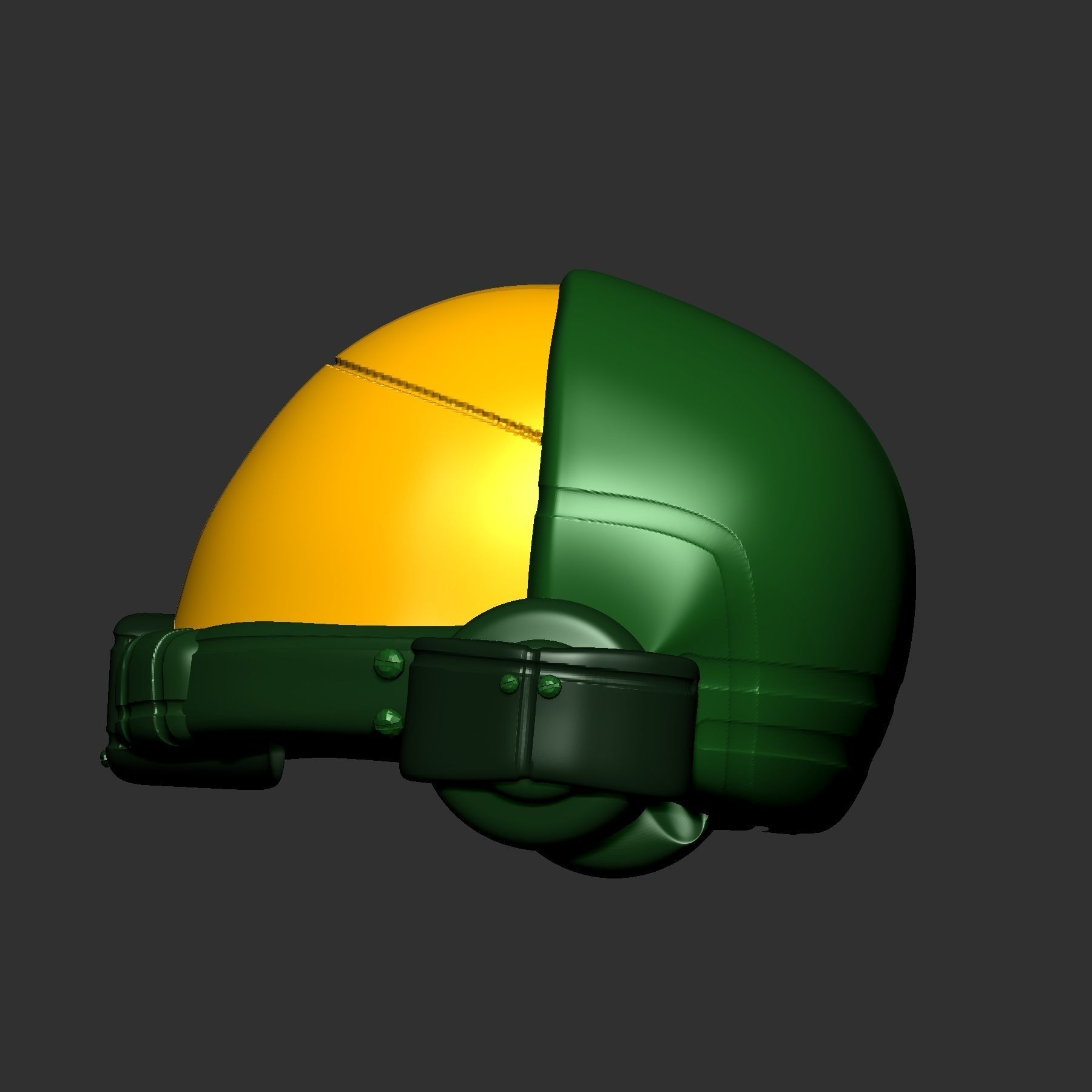 helmet high ver 3 poly sculpt 3d printable 3D model_6