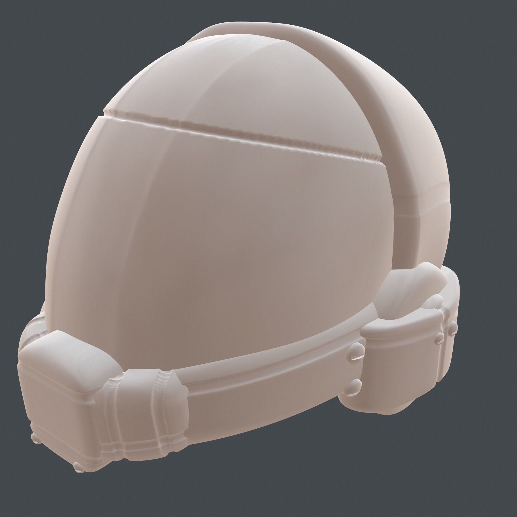 helmet high ver 3 poly sculpt 3d printable 3D model_7