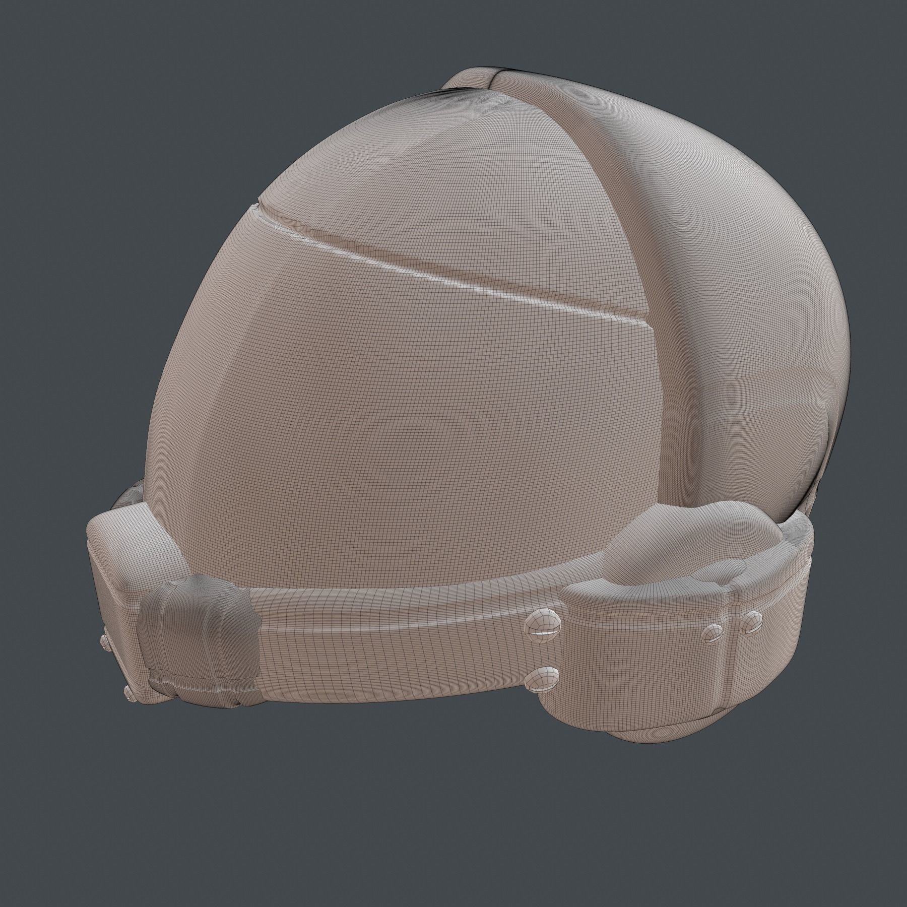 helmet high ver 3 poly sculpt 3d printable 3D model_10