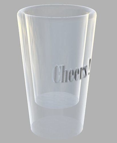 Cheers Shot Glass 3D print model