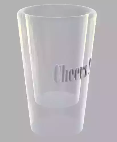 Cheers Shot Glass 3D print model