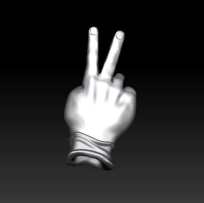 Hand-piece sign 3D print model_6